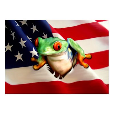 Hoppy Independence Day ACEO Art Trading Cards Business card by