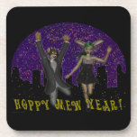 Hoppy Mew Year Cork Coaster cork coasters