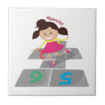 Hopscotch Girl Tile