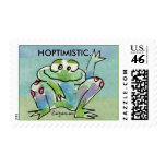 Hoptimistic Cartoon Frog -2 Postage stamps