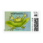 Hoptimistic Cartoon Frog -4 Postage stamps