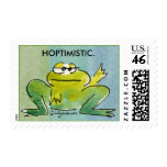 Hoptimistic Cartoon Frog Postage stamps