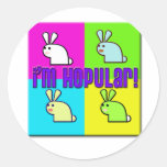 Hopular Pastel Round Sticker