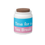Hora para un tarro de la taza de té de la rotura d jarras para caramelos
