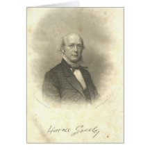 Horace Greeley Civil War Era Engraving Notecard
