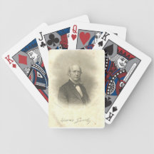 Horace Greeley Civil War Era Engraving Poker Cards