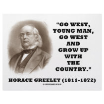 Horace Greeley Go West Young Man Go West Letterhead Design