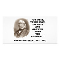 Horace Greeley Go West Young Man Go West photo cards