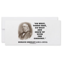 Horace Greeley Go West Young Man Go West rack cards