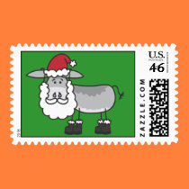 Horatio Donkey Holiday Santa Postage Stamp stamps
