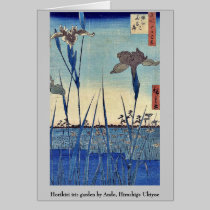Horikiri iris garden by Ando, Hiroshige Ukiyoe cards