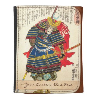 Horimoto Gidayû Takatoshi utagawa kuniyoshi Leather Tri-fold Wallet