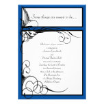 Horizon Blue Floral Wedding Invitations