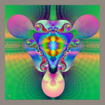 Horizon Dimensions. poster print fractal 3d chromo posters