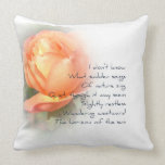 Horizon Poem Rose Throw Pillow