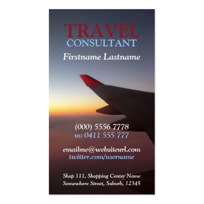 Horizon Travel Flight Business Card