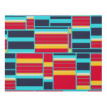 Horizontal and vertical stripes panel wall art