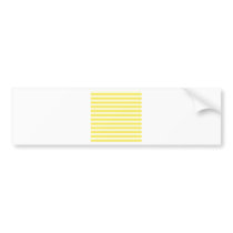 Horizontal Broad Stripes - Light Yellow and Corn Bumper Stickers