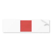 Horizontal Broad Stripes-Pastel Red and Firebrick Bumper Sticker