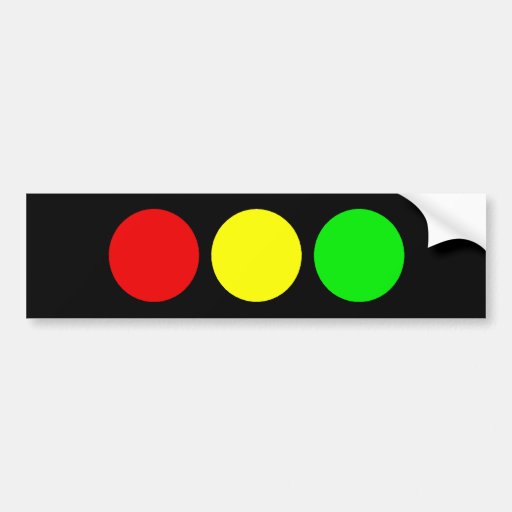 Horizontal Stoplight Bumper Sticker