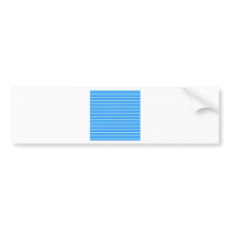 Horizontal Stripes - Blizzard Blue and Azure Bumper Sticker