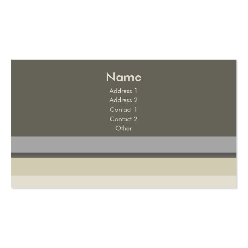 Horizontal Stripes No. 0042 Business Card Template (front side)