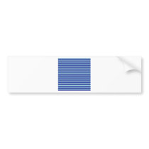 Horizontal Stripes - Pale Blue and Navy Blue Bumper Stickers