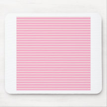 Horizontal Stripes - Pale Pink and Carnation Pink Mousepads