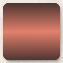 Horizontal Terra Cotta and Black Gradient Beverage Coaster