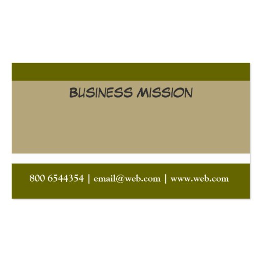Horizontal Tri-Color Plain Business  n Business Cards (back side)