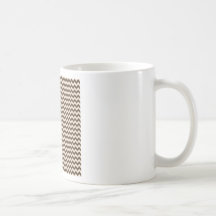 Horizontal Zigzag Wide - Almond and Cafe Noir Coffee Mug