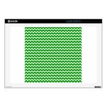 Horizontal Zigzag Wide - Offwhitegreen and Green Laptop Decal