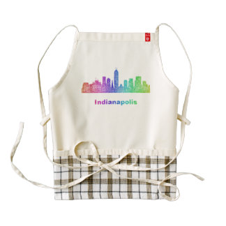 Horizonte de Indianapolis del arco iris Delantal Zazzle HEART
