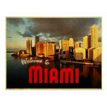 Horizonte de Miami la Florida Tarjeta Postal