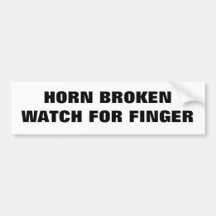Horn broken Classic Bumper Sticker