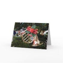 Horn Ornament Christmas Card