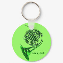 Horn Rock Out Keychain by tawillphil Horn Rock Out Keychain
