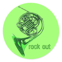 Horn Rock Out Stickers