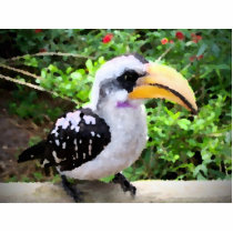 hornbill painting bird sideways photo cutout