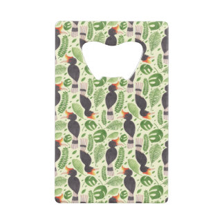 The Tropical Hornbill Pattern Bottle Opener The Tropical Hornbill Pattern Printed on Merchandise Illustration by Haidi Shabrina