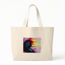 Hornbill Watercolor Art Tote Bags