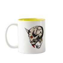 Horned Cyborg Robot mugs