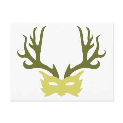 Horned God Mask Postcard by WildWitch