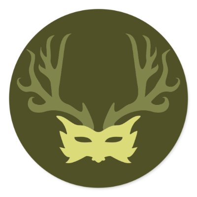Horned God Mask Stickers by WildWitch