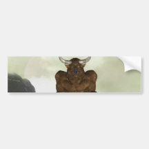Horned Minotaur  Bumper Sticker
