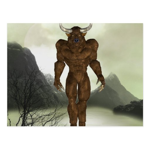 Horned Minotaur  Postcard