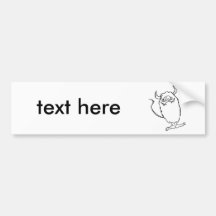 horned monster black bumper sticker
