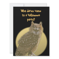 Horned Owl Halloween Party Invitation