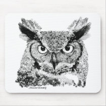 Horned Owl Mouse Pads