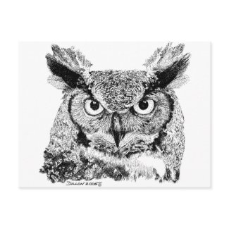 Horned Owl Post Card